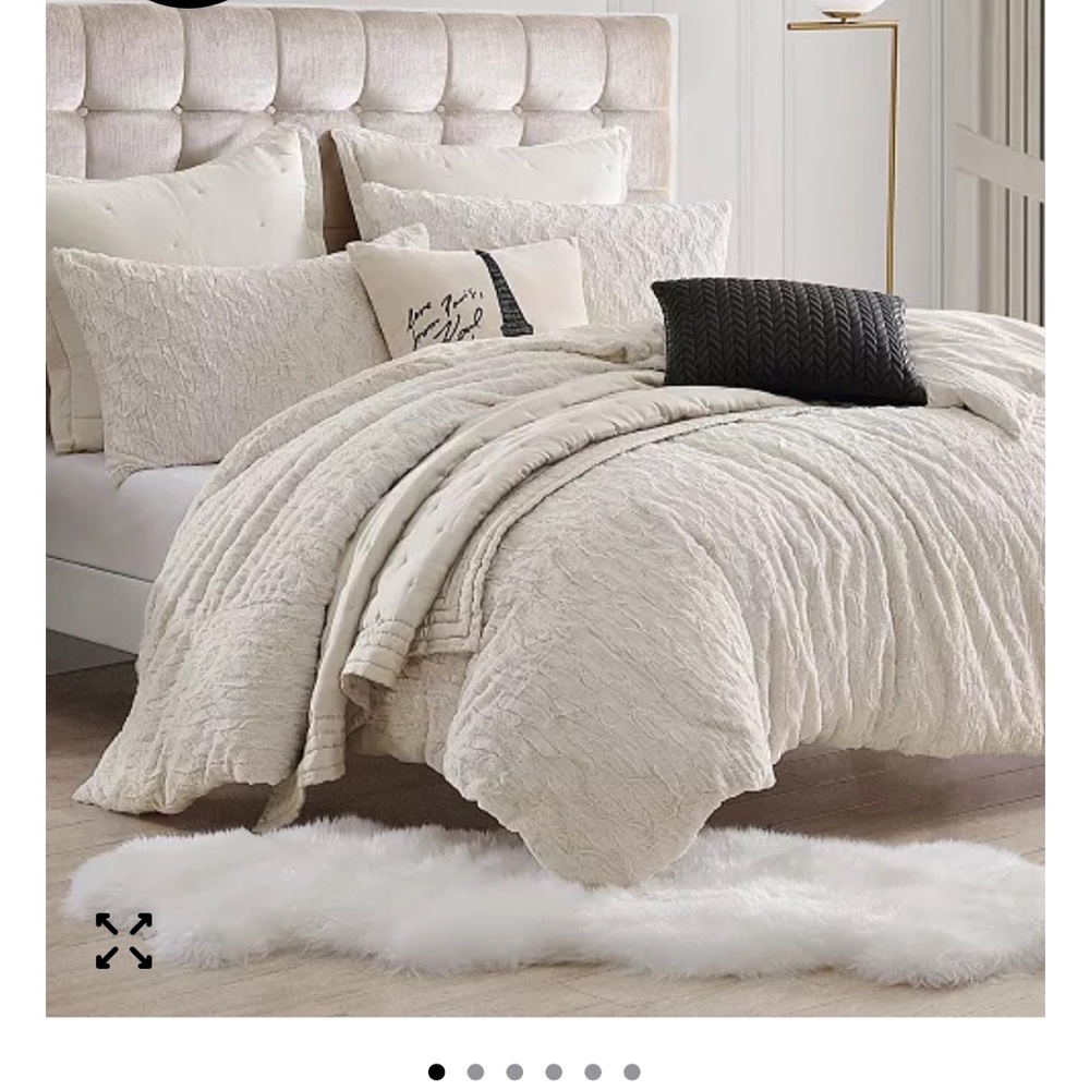 Karl Lagerfeld Paris Ivory Comforter Set with shams